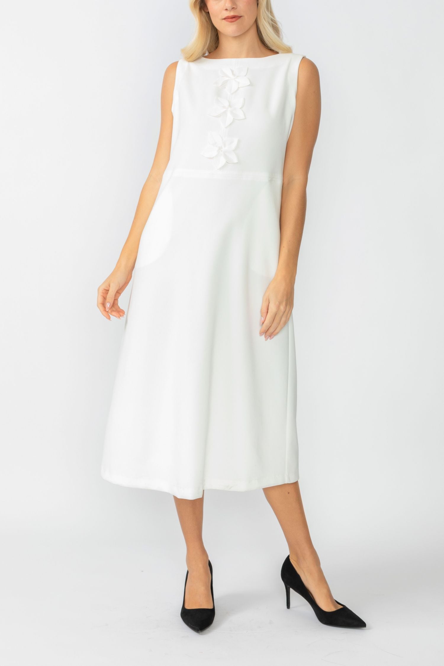 White Tank Dress with Back Zip White / XX-Large White Tank Dress with Back Zip White / XX-Large