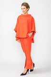 Coral Pants With Front Slit