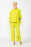 Lime Box Top With Ruffle
