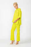 Lime Box Top With Ruffle