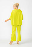 Lime Box Top With Ruffle