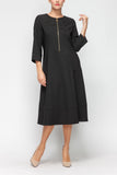 Black Zip Front Dress