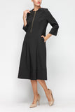 Black Zip Front Dress