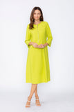 Lime Zip Front Dress