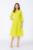 Lime Zip Front Dress