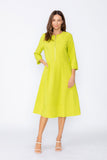 Lime Zip Front Dress