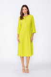 Lime Zip Front Dress