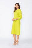 Lime Zip Front Dress