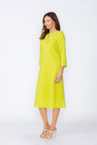 Lime Zip Front Dress