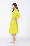Lime Zip Front Dress