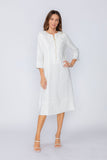 White Zip Front Dress