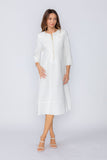 White Zip Front Dress