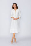 White Zip Front Dress