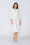 White Zip Front Dress