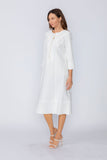 White Zip Front Dress
