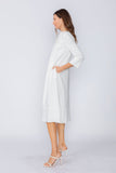 White Zip Front Dress