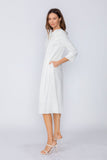 White Zip Front Dress