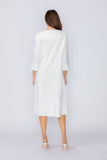 White Zip Front Dress