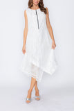 Taupe Handkerchief Hem Dress