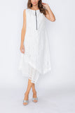 Taupe Handkerchief Hem Dress