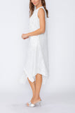 Taupe Handkerchief Hem Dress
