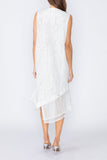 Taupe Handkerchief Hem Dress