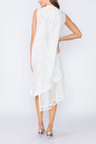 Taupe Handkerchief Hem Dress