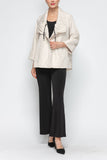 Taupe Zip Detail Jacket