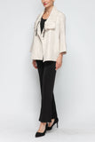 Taupe Zip Detail Jacket