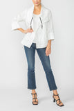 White Zip Detail Jacket