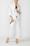 White Zip Detail Jacket