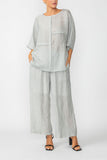 Silver Pull On Pants