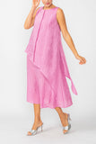 Orchid Layered Dress With Back Zip