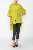Lime Eyelet Tunic Top