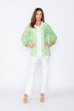 Green Zip Front Top