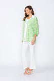 Green Zip Front Top