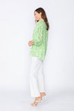 Green Zip Front Top