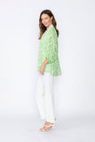 Green Zip Front Top