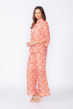Coral One-Button Jacket