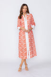 Coral Zip Front Dress