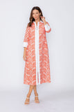 Coral Zip Front Dress
