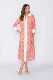 Coral Zip Front Dress
