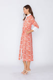 Coral Zip Front Dress
