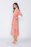 Coral Zip Front Dress