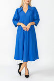 Blue Point Collar Dress