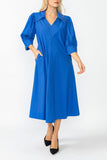 Blue Point Collar Dress