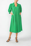 Green Point Collar Dress
