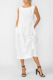 White Bubble Hem Dress