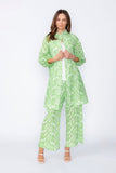 Green Puff Sleeve Kimono