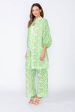 Green Puff Sleeve Kimono